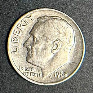 Very RARE 1968 NO S Proof Roosevelt Dime ~ US Mint ERROR ~ 10 Cent Coin ~ 10C 68